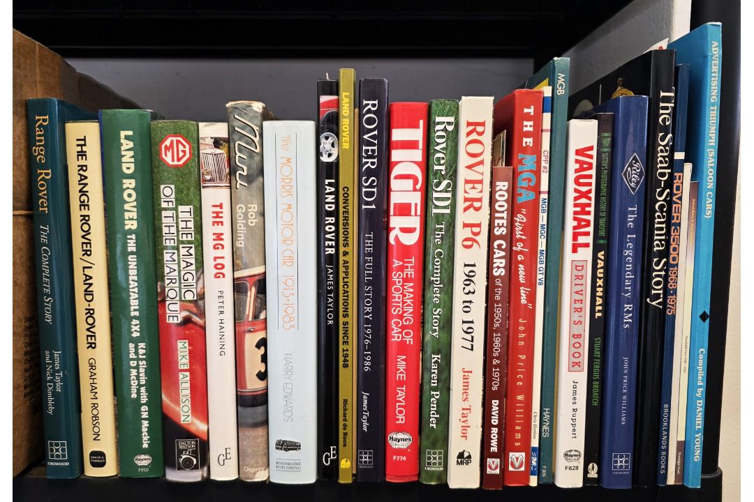 Motoring interest to include Books on the MGB, Triumph, The MGA, Rover P6, some being Tiger, Rover