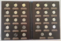 2012 UK Olympics 50p coins – full set (29 coins) in new style hardcover with inner foam, each coin