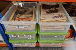 Large collection of NME (New Musical Express) newspapers, mainly dating from the 1970's and the