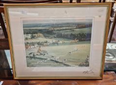 Alexander Charles Jones, limited editing hunting print titled 'The Cotswold Hounds at Foxcote', no.