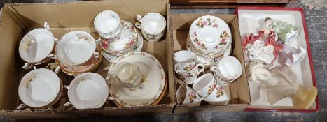 Collection of ceramics including Royal Doulton figurine and two Coalport figurines, Royal Albert