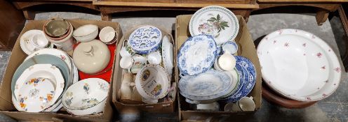 Mixed lot of ceramics including Spode Italian, Spode Christmas Tree, 19th century and later blue and