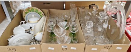 Debenhams Victoria white and gilt part tea service together with other ceramics and a quantity of