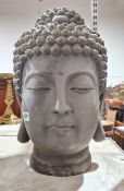 Resin bust of Buddha, 35cm high