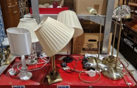 Three Dar Limited goose neck desk lamps together with five further lamps (8)