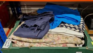 Collection of vintage clothing including a Monsoon floral pattern skirt, Celine jeans skirt,