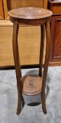 Oak jardiniere stand