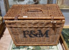 Fortnum & Mason wicker picnic basket/hamper, 50cm wide
