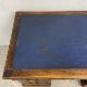A C.1900 oak twin pedestal desk in three sections with blue leather lined top over an arrangement of - Image 6 of 6