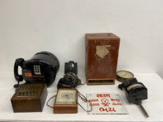 A mixed lot to include a Western Electric Bell System Type 320 explosion-proof telephone, a mid-