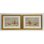 A pair of early 20th century watercolour views of Venice by F. Tyer. Both signed and dated 1913