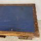A C.1900 oak twin pedestal desk in three sections with blue leather lined top over an arrangement of - Image 5 of 6