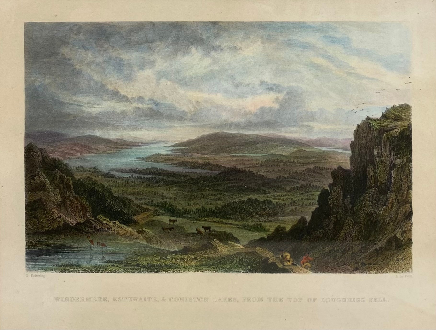 Five 19th century and later hand coloured engravings. All framed and glazed. H.28 W.38cm largest - Image 4 of 7