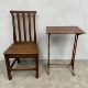 A Georgian oak dining chair together with a Regency style mahogany occasional table with satinwood - Image 1 of 5