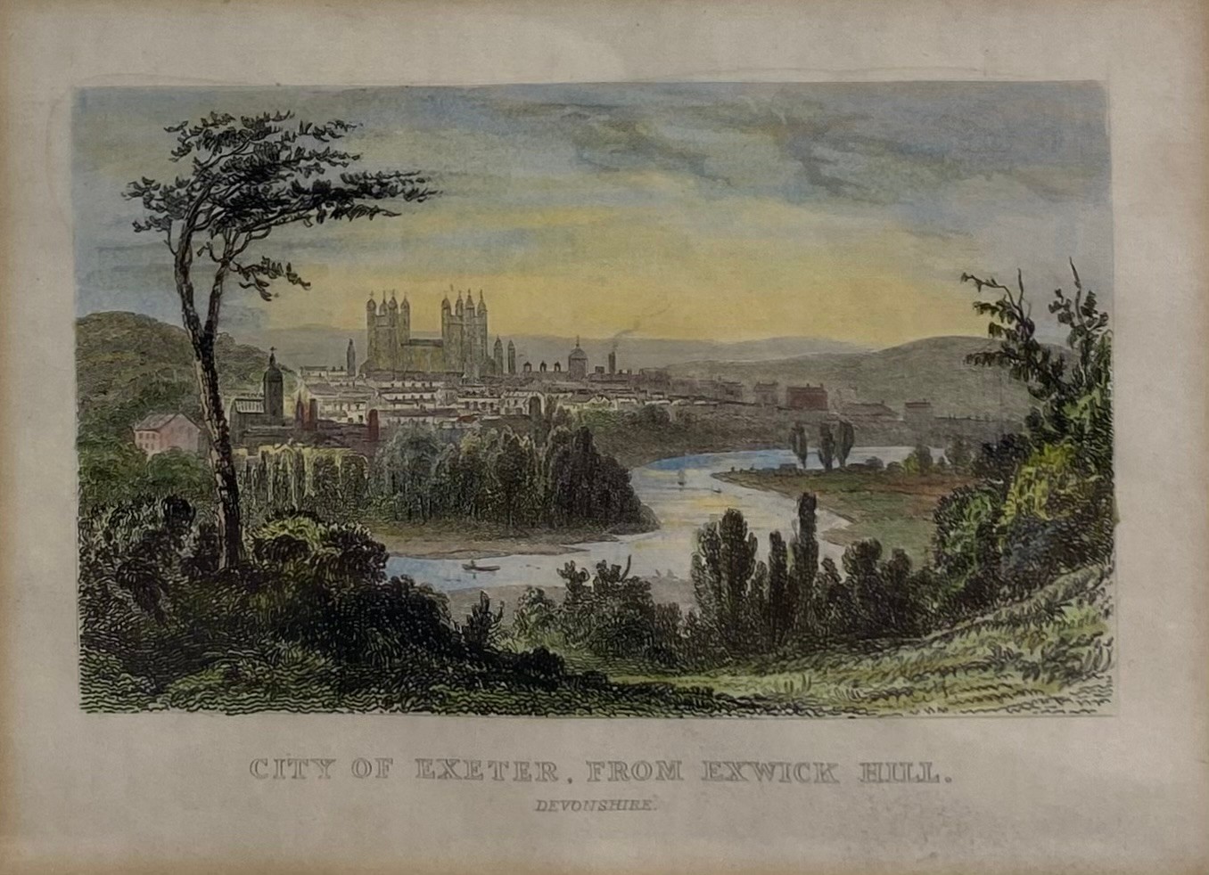 Five 19th century and later hand coloured engravings. All framed and glazed. H.28 W.38cm largest - Image 2 of 7