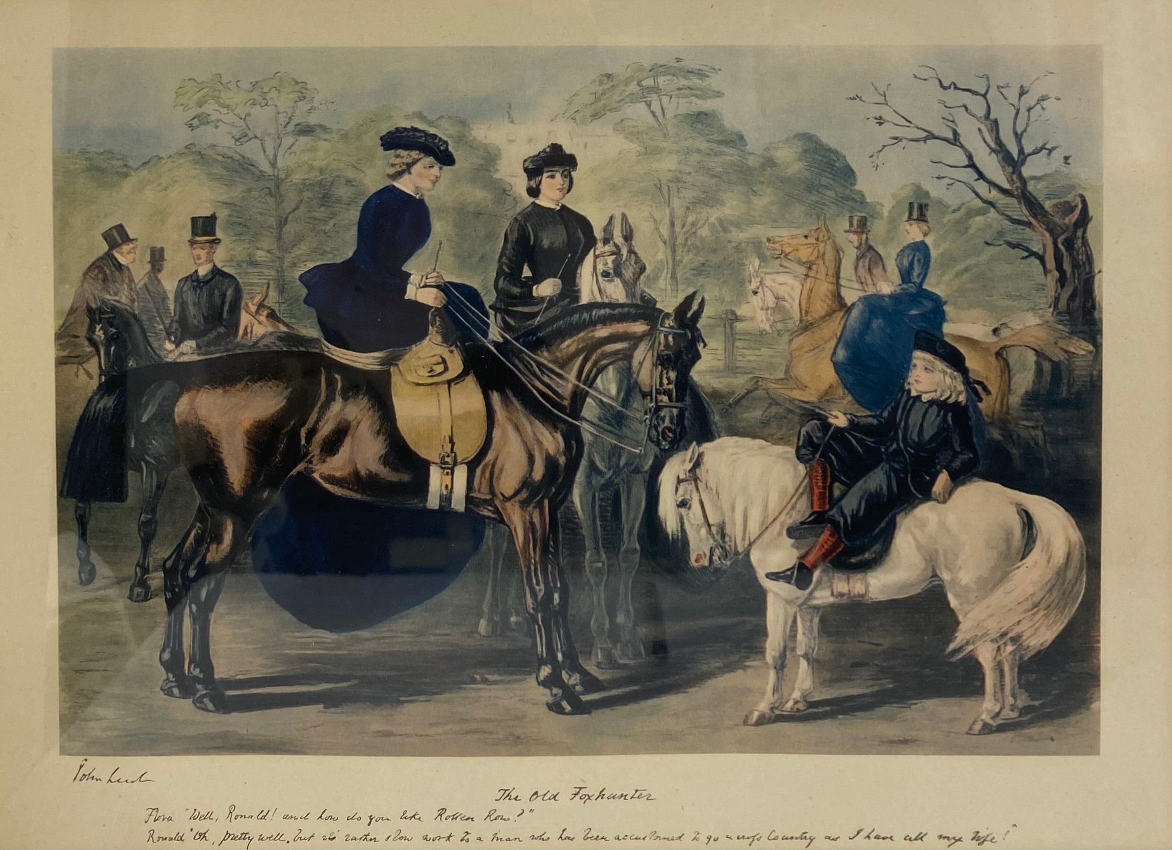 A set of four prints depicting hunt scenes after the original illustrations by John Leech. All - Image 2 of 5