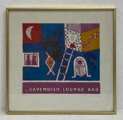 Alan Davie (1920-2014), a mid 20th century limited edition lithograph titled 'The Cavendish Lounge