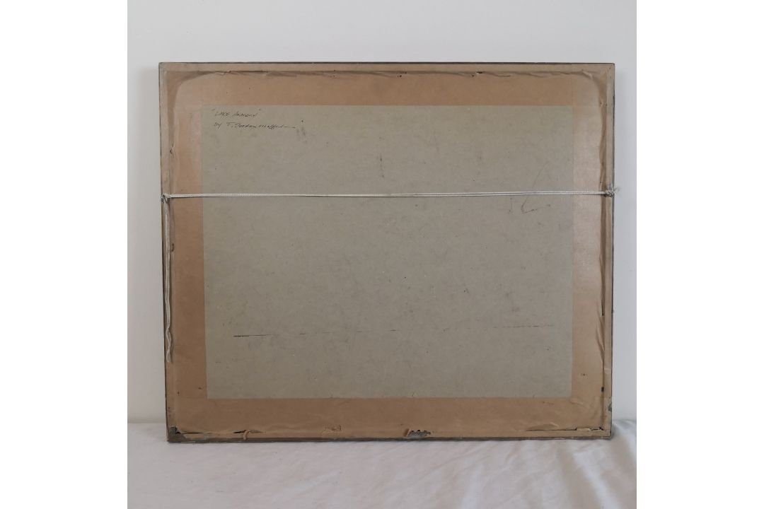 T Gordon Moffat, ink and wash, Lake Annecy, signed and inscribed to the reverse. 53x45cm. - Image 5 of 6