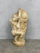 Francesco Falcone (1891-1975), a 20th century abstract figural plaster sculpture with incised