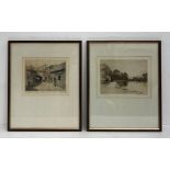 A pair of early 20th century signed etchings titled 'The George Inn, Dorchester-on-Thames' and '