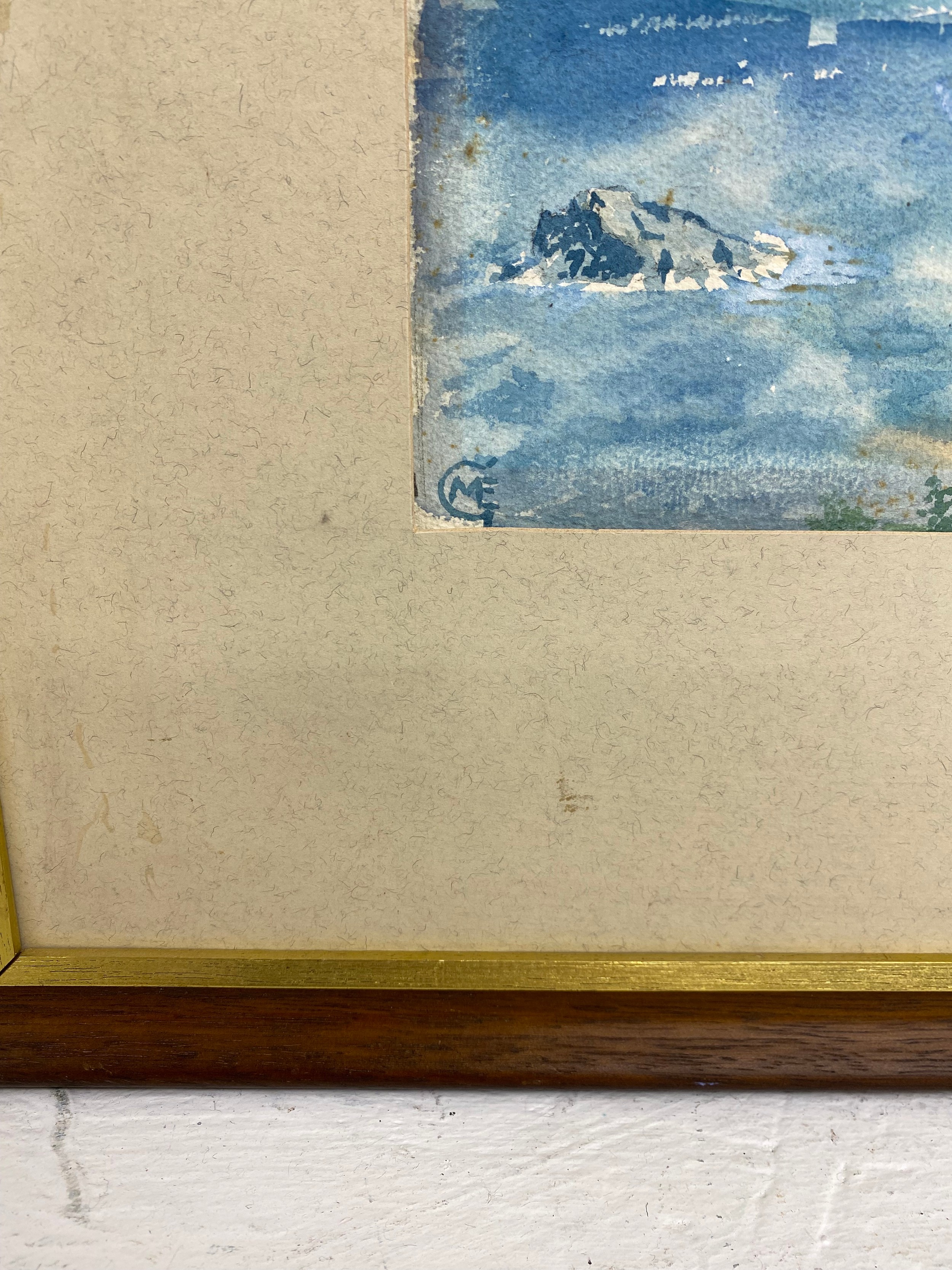 Three 19th century and later watercolour sea and landscapes. All framed and glazed. H.44 W.56cm - Image 5 of 8