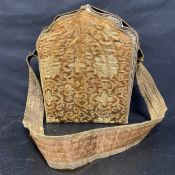 A large late 19th/early 20th century Tibetan travelling Gau or Ghau shrine box having a silvered
