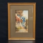 Bernard Antoine Righetti (1882-1965), an early 20th century watercolour depicting a path through a