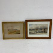 Harry Hine (1845-1941), a C.1900 signed watercolour landscape together with another later
