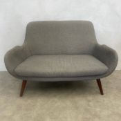 A retro styled contemporary Moby two seat sofa my Made.com. H.89 W.124 D.70cm.