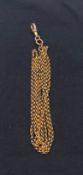 A vintage hallmarked 9ct yellow gold belcher fob chain. Weight: 22.78g