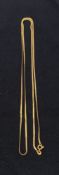 A vintage hallmarked 14ct yellow gold flat zig-zag chain necklace. Weight: 7.30g