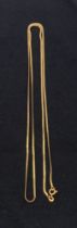 A vintage hallmarked 14ct yellow gold flat zig-zag chain necklace. Weight: 7.30g