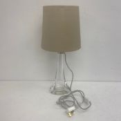 A contemporary Italian Porta Romana blown glass 'Perfume Bottle' table lamp with shade and maker's
