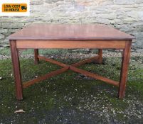 A Georgian style mahogany coffee table. H.46 W.82 D.82cm.