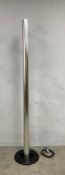 A 1980s Megaron chrome uplighter floor lamp by Gianfranco Frattini for Artemide. H.183cm.