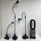 A pair of contemporary Ask 'Serious Readers' floor lamps together with the matching table lamp and a