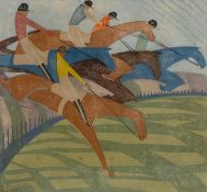 William Edward Greengrass (1892-1970), a 1930s Art Deco linocut from a small limited edition