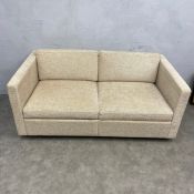 A contemporary Knoll Studio two seater sofa by Charles Pfister with maker's plaque. H.71 W.153 D.