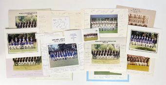 A vintage hand signed 1987 India & Pakistan World Cup photographic portrait of the England cricket