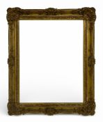 A large 19th century giltwood and gesso frame. H.114 W.94cm