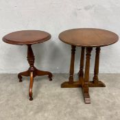 Two 19th century style lamp or occasional tables. H.51 Diam.46cm. (Largest).