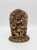 An 18th or 19th century Sino-Tibetan carved bone figure depicting the Buddhist deity Panjaranata