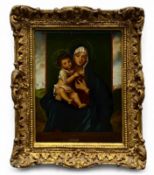 A small 20th century oil on board after the original 15th century Renaissance painting of the