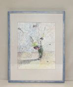 Michael Anthony‏ Fell (b.1939), a contemporary coloured pencil still life titled 'Fleurs Sauvage',