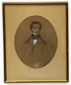 Jane Austen interest: An early 19th century charcoal and chalk portrait of Harris Bigg-Wither C.