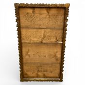 A 19th century carved giltwood frame. 129x76cm.