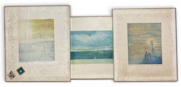 Michael Oelman (b.1942), three contemporary signed limited edition etchings in colours with aquatint