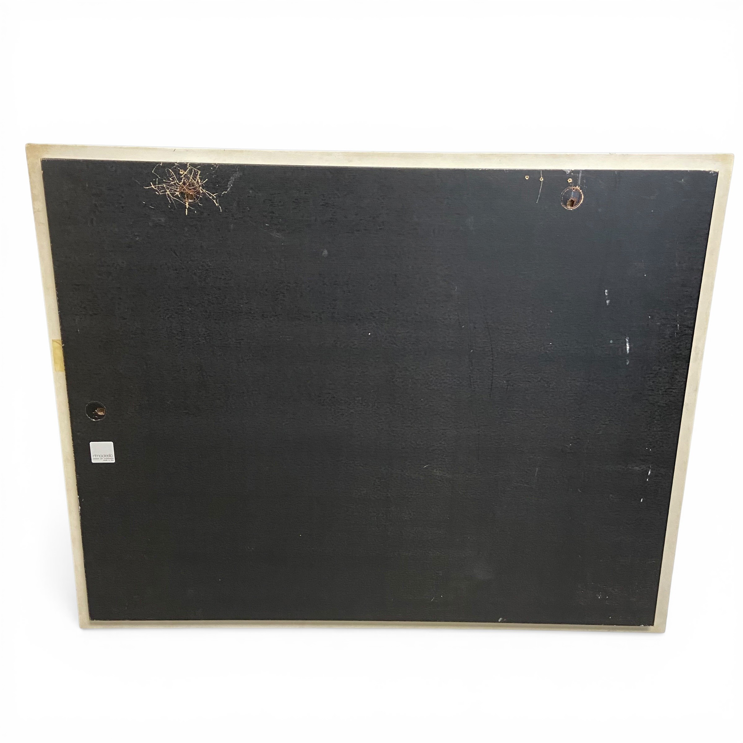 A vintage Italian wall mirror with printed window and shutter design. 100x80cm. - Image 4 of 4