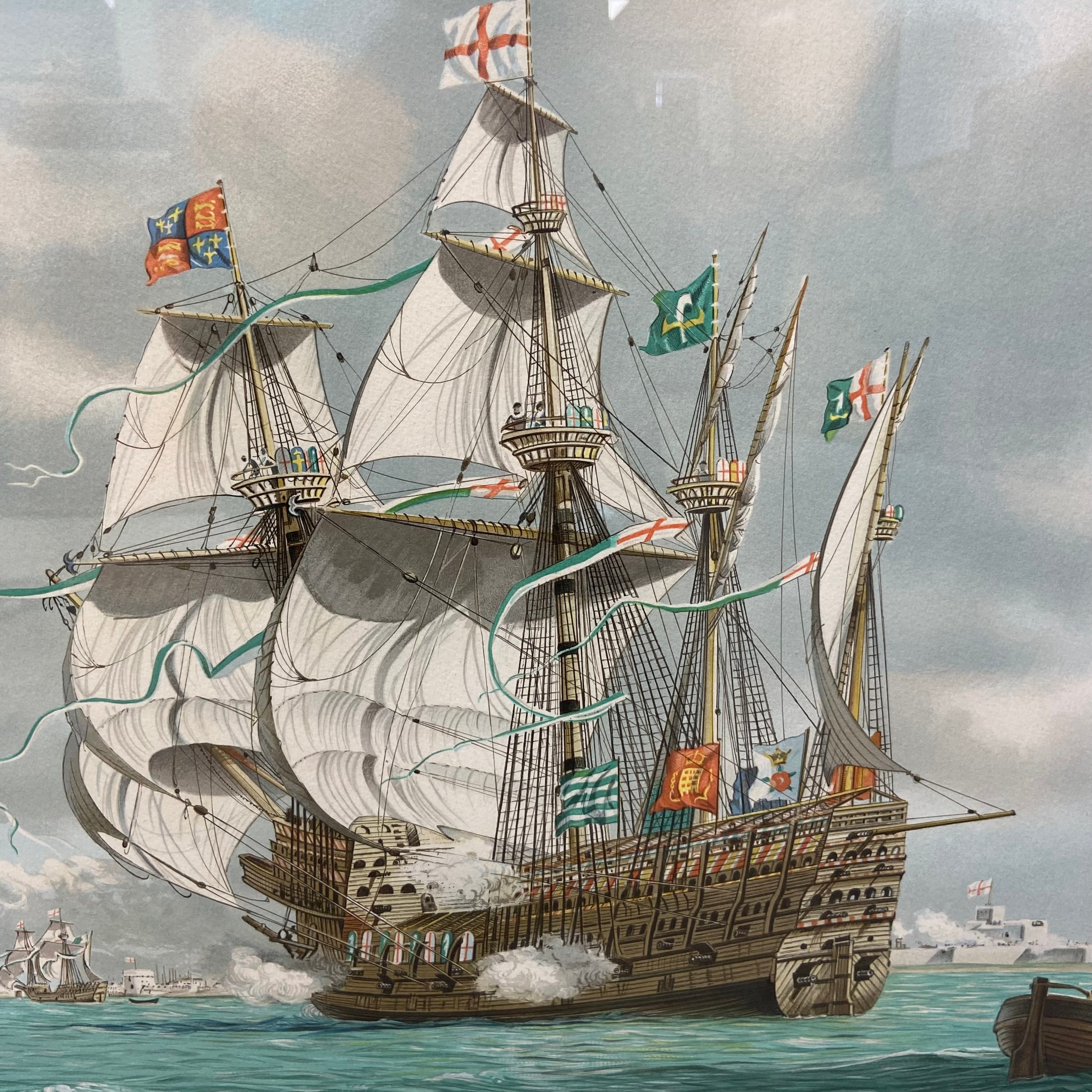 Mark Richard Myers (b.1945), a pair of contemporary lithographs titled 'The Mary Rose off Southsea - Image 3 of 14