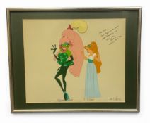 A framed and glazed limited edition animation cel with cut-out figures from the 1994 Warner Bros.